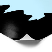 Seepferd in Blau Poster (Ecke)
