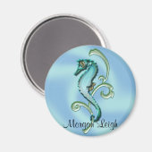 Seepferd in den Algen Magnet (Vorderseite/Rückseite)