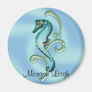 Seepferd in der Meerespflanze Magnet
