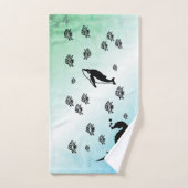 Seepferd ins Grüne Badhandtuch Set (Handtuch)