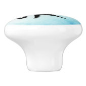 Seepferd ins Grüne Keramikknauf (Seitenansicht)