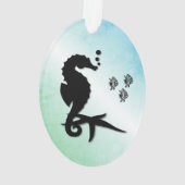 Seepferd ins Grüne Ornament (Rückseite)