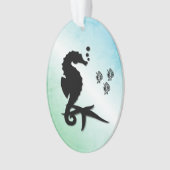 Seepferd ins Grüne Ornament (Vorderseite)