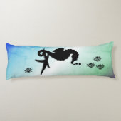 Seepferd ins Grüne Seitenschläferkissen (Rückseite)