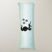 Seepferd ins Grüne Seitenschläferkissen (Vorderseite Vertikal)