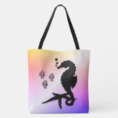Seepferd ins Lila Tasche (Rückseite)