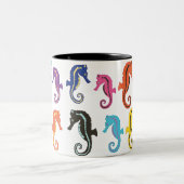 Seepferd-Kaffee-Tasse der Los-O Zweifarbige Tasse (Mittel)