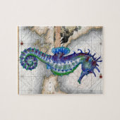 Seepferd-Karte II Puzzle (Horizontal)