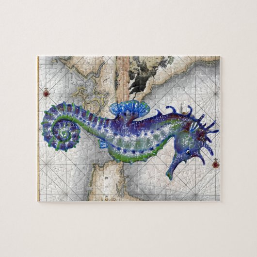 Seepferd-Karte II Puzzle (Horizontal)