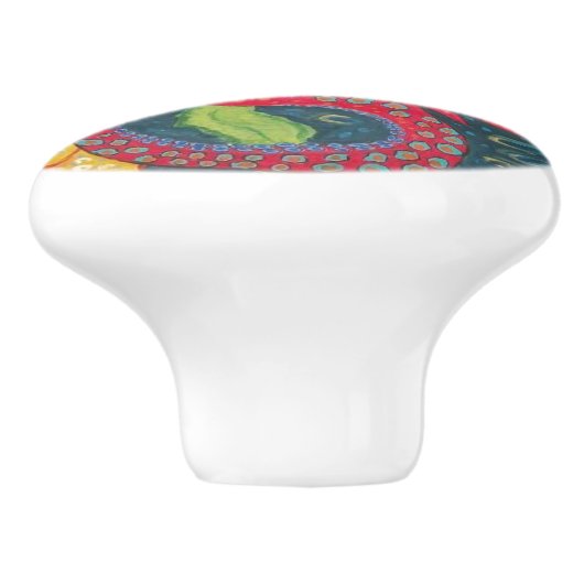 Seepferd Keramik Pull Keramikknauf (Seitenansicht)