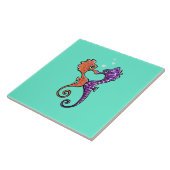 Seepferd Kiss Off Leash Art™ Fliese (Seite)