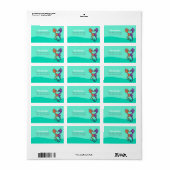 Seepferd Kiss Off Leash Art™ Personalisiert Adressaufkleber (Vorne)