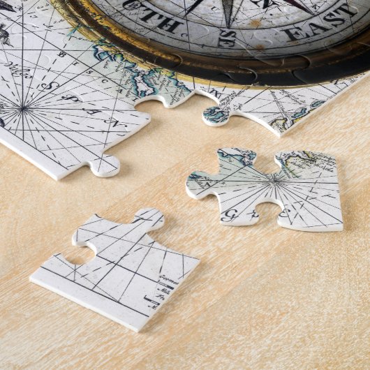 Seepferd-Kompass-Collage Puzzle (Seite)