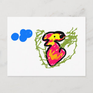 Seepferd Kunst Freude Postkarte