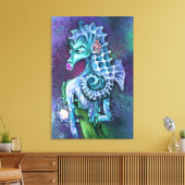 Seepferd Lady Fantasy Leinwand - Malerei (Insitu (Wohnzimmer))