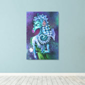 Seepferd Lady Fantasy Leinwand - Malerei (Insitu (Holzboden))
