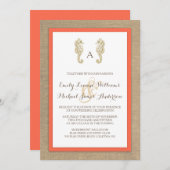 Seepferd-Leinwand-Strand-tropische Einladung (Vorne/Hinten)