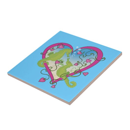 Seepferd Liebe Fliese (Seite)