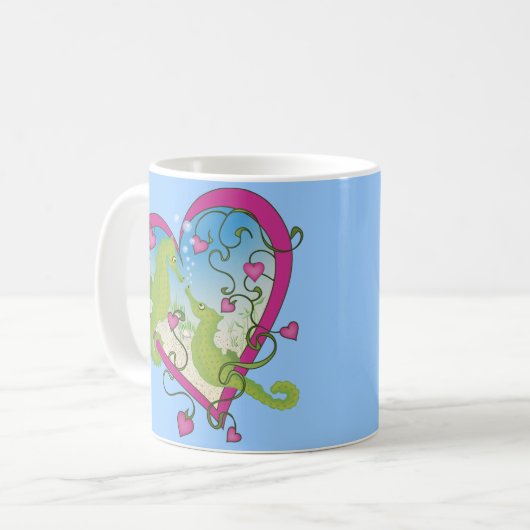Seepferd Liebe Kaffeetasse (Vorderseite Links)