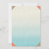 Seepferd Liebe Nautical Beach Hochzeit Einladung (Rückseite)