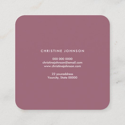 Seepferd-Logo in der Spitzhacke Quadratische Visitenkarte (Rückseite)