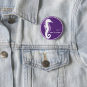 Seepferd-lustiger Knopf - lila Button (Beispiel)