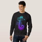 Seepferd Mandala Ästhetik Sweatshirt (Vorne ganz)