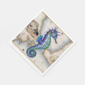 Seepferd Map Gibraltar Serviette (Ecke)