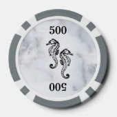 Seepferd Marble Pokerchips (Rückseite)