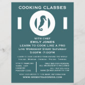 Seepferd, Meeresfrüchte, Kochkurse Werbung Flyer (Vorne)