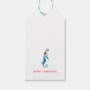 Seepferd Mistletoe Nautical Geschenkanhänger