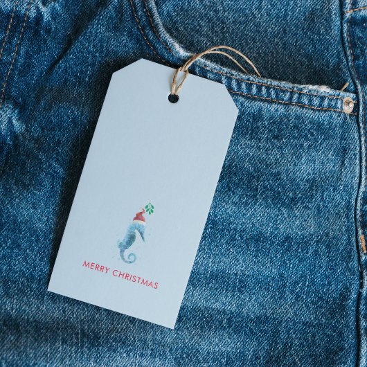 Seepferd Mistletoe Nautical Geschenkanhänger