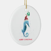 Seepferd Mistletoe Nautical Keramik Ornament (Rechts)