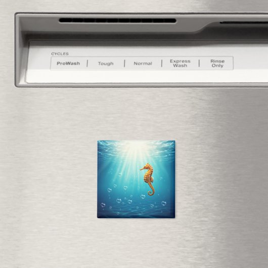 Seepferd mit Herzblasen Magnet (In Situ (Geschirrspüler))