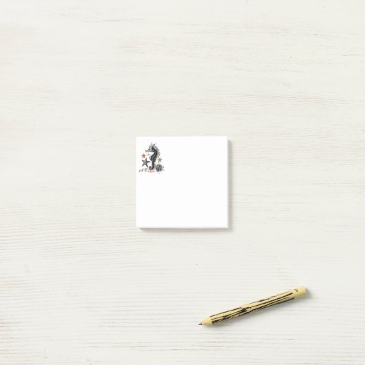SEEPFERD MIT SEESTERN POST-IT KLEBEZETTEL (Auf Schreibtisch)