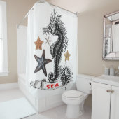 SEEPFERD MIT STARFISH DUSCHVORHANG (Beispiel)