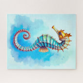 Seepferd mit türkisfarbenem Wasser Puzzle (Horizontal)
