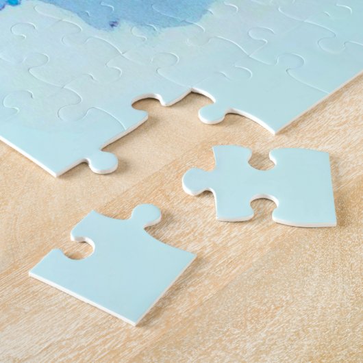 Seepferd mit türkisfarbenem Wasser Puzzle (Seite)