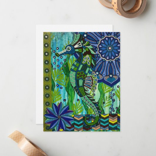 Seepferd Mitteilungskarte (Vorderseite/Rückseite Beispiel)