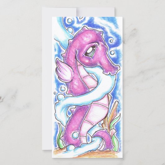 Seepferd Money Holding Card Feiertagskarte (Vorderseite)