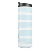Seepferd Monogram Beach Wasserfarbe Thermosbecher (Nach rechts gedreht)