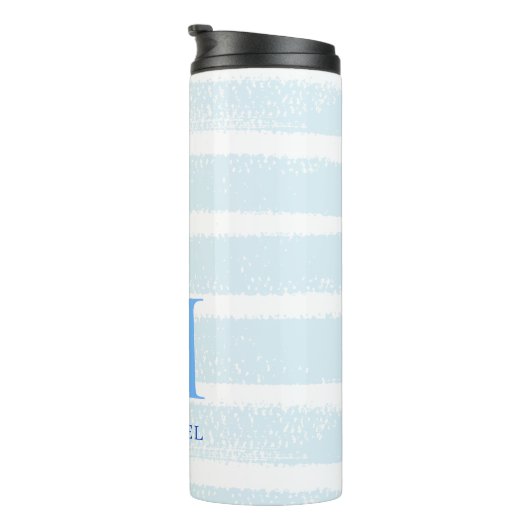 Seepferd Monogram Beach Wasserfarbe Thermosbecher (Nach rechts gedreht)