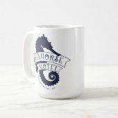Seepferd Motel Navy Kaffeetasse (Vorderseite Links)