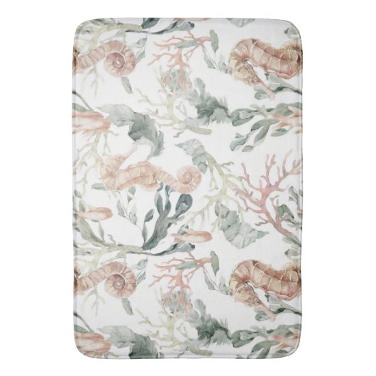 Seepferd Muster Badematte (Vorderseite Vertikal)