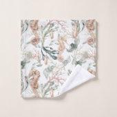 Seepferd Muster Badhandtuch Set (Waschlappen)