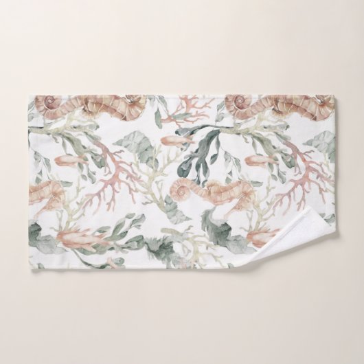 Seepferd Muster Badhandtuch Set (Handtuch)