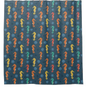 Seepferd Muster Duschvorhang (Vorderseite)