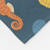 Seepferd Muster Fleecedecke (Ecke)