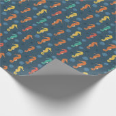 Seepferd Muster Geschenkpapier (Ecke)