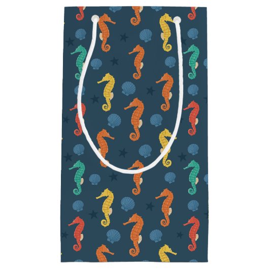 Seepferd Muster Kleine Geschenktüte (Vorderseite)